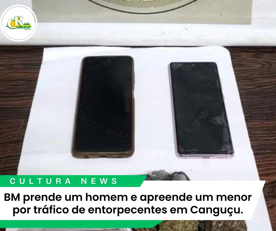 BM prende um homem e apreende um menor por tráfico de entorpecentes em Canguçu.