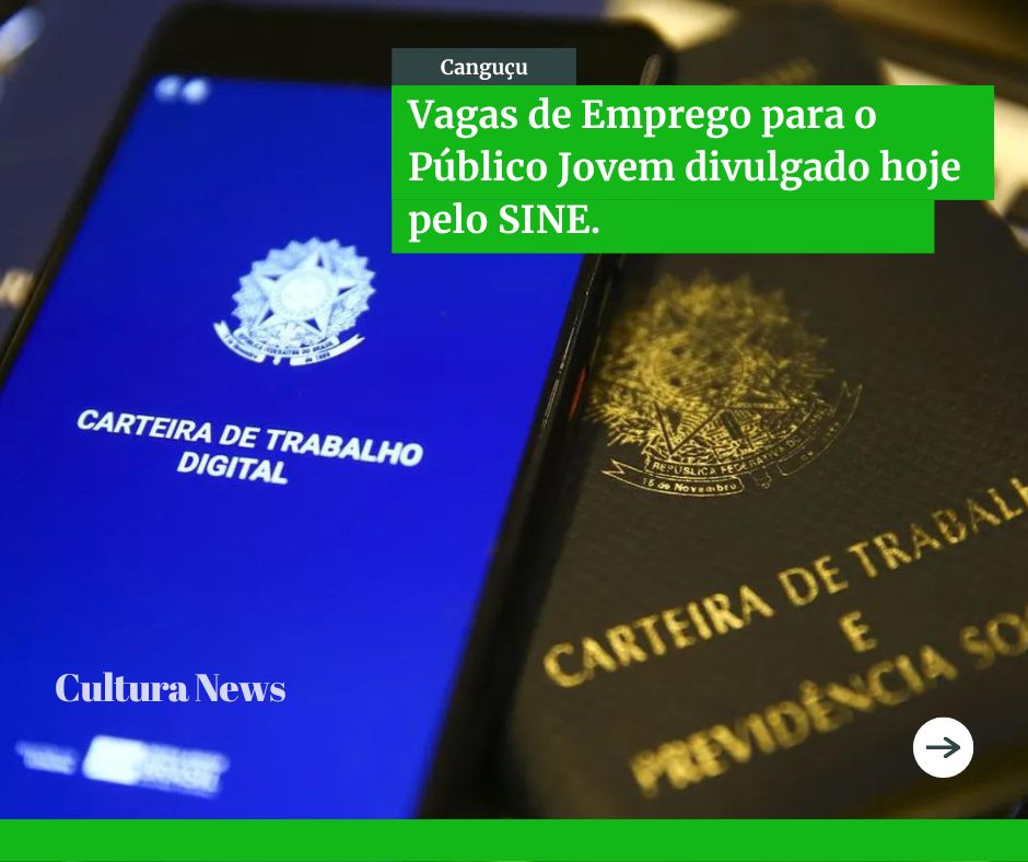 Vagas de Emprego Canguçu para o Público Jovem!!