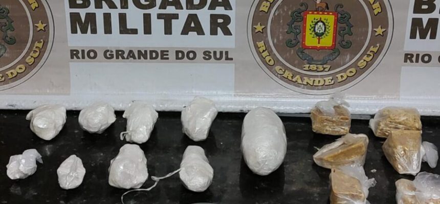 Força Tática efetua apreensão de drogas no interior de Camaquã