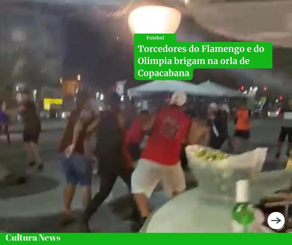 Briga entre Flamenguistas e torcida do Olimpia!!!