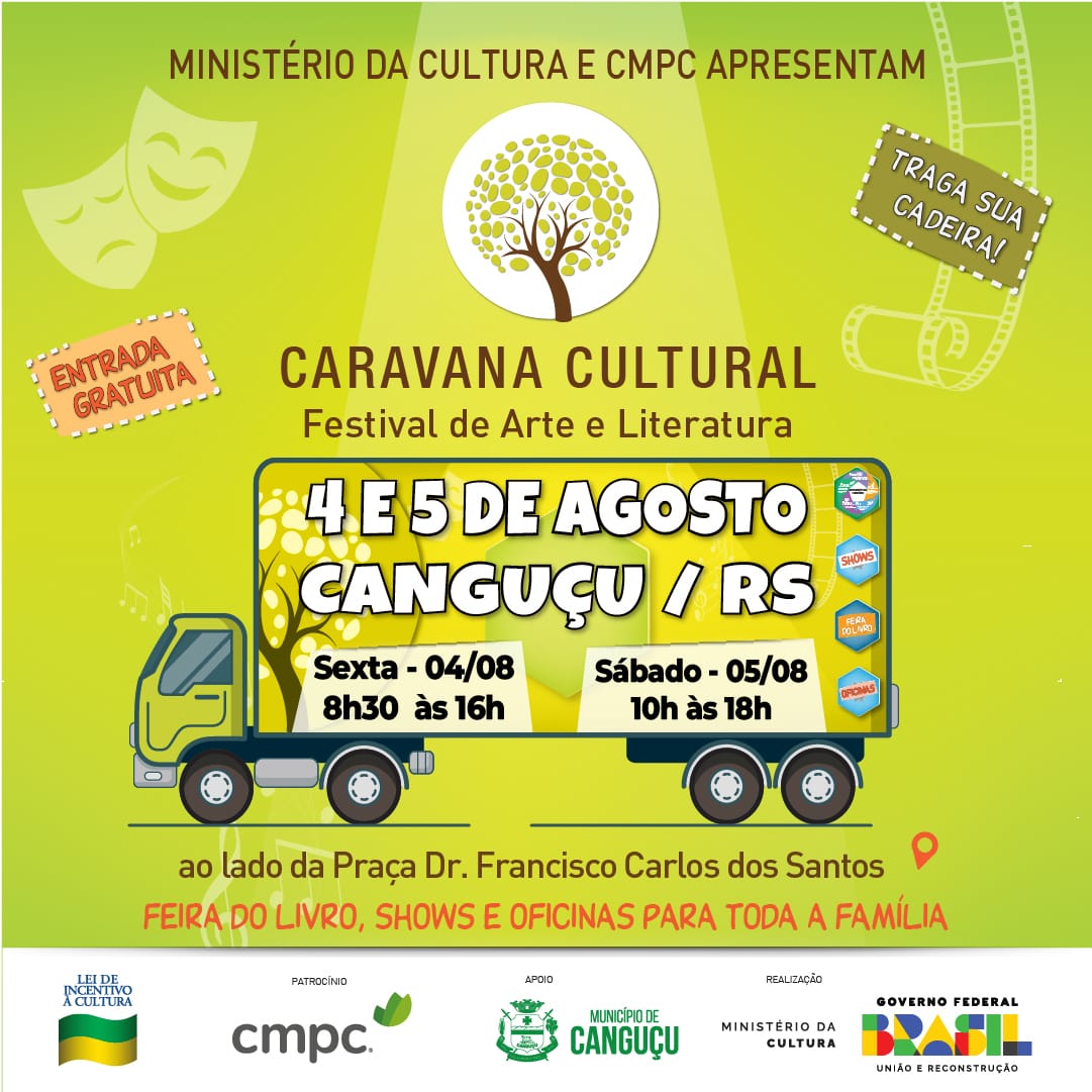 PROGRAMAÇÃO DA CARAVANA CULTURAL - FESTIVAL DE ARTE E LITERATURA