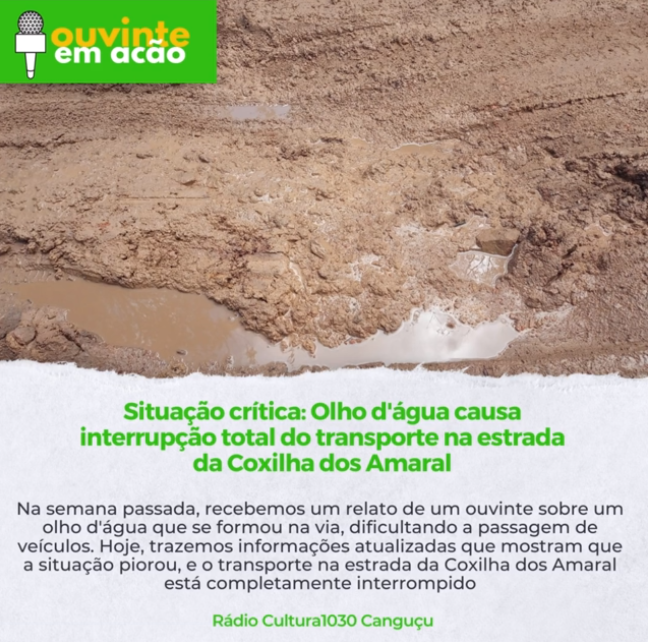 Problema de estrada na Coxilha dos Amaral!!