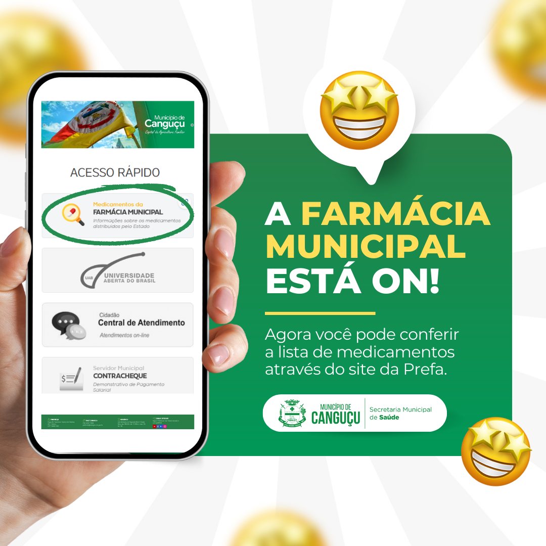 Agora disponível a Farmácia Municipal!!